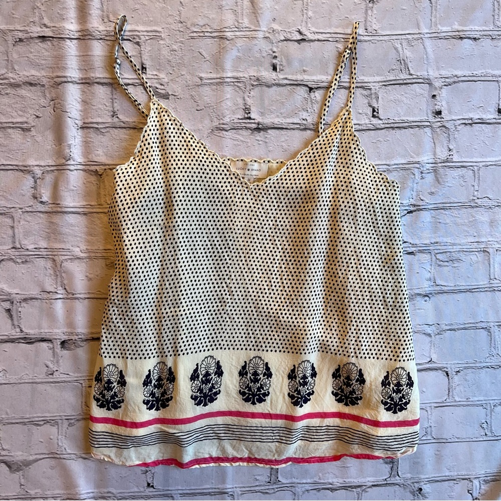 Lucky Brand Boho Tank Cami Blouse Medium